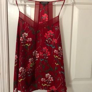 Red Express floral top